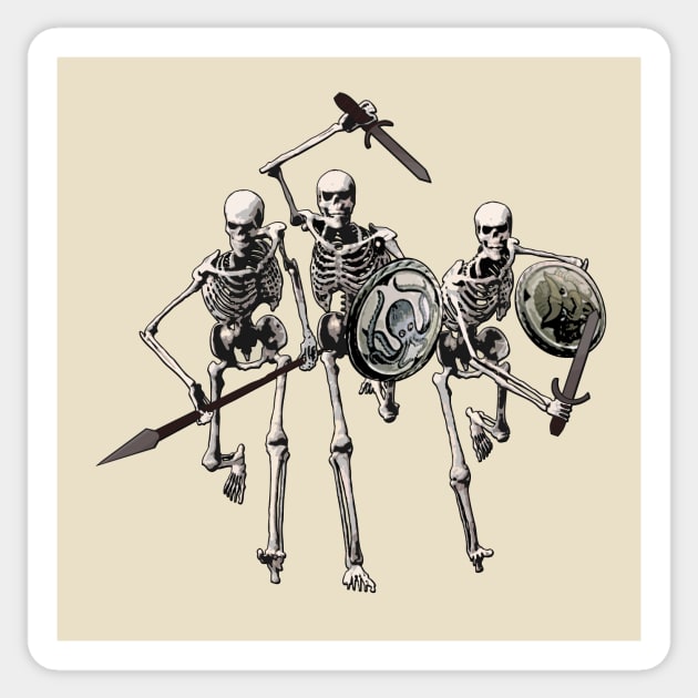 Skeleton Charge Sticker by LordNeckbeard